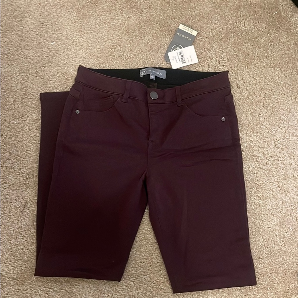 Wit & Wisdom Burgundy Pants